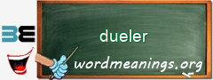 WordMeaning blackboard for dueler